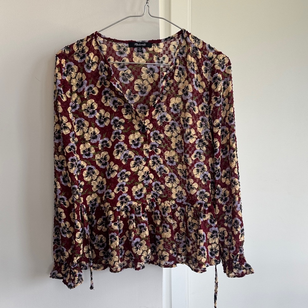 Madewell Floral blouse